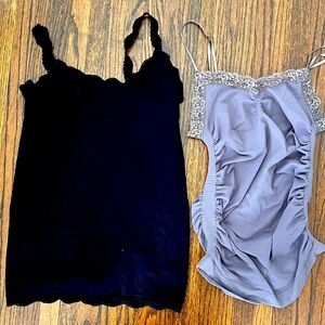 Set of 2 Lace Trim Camis